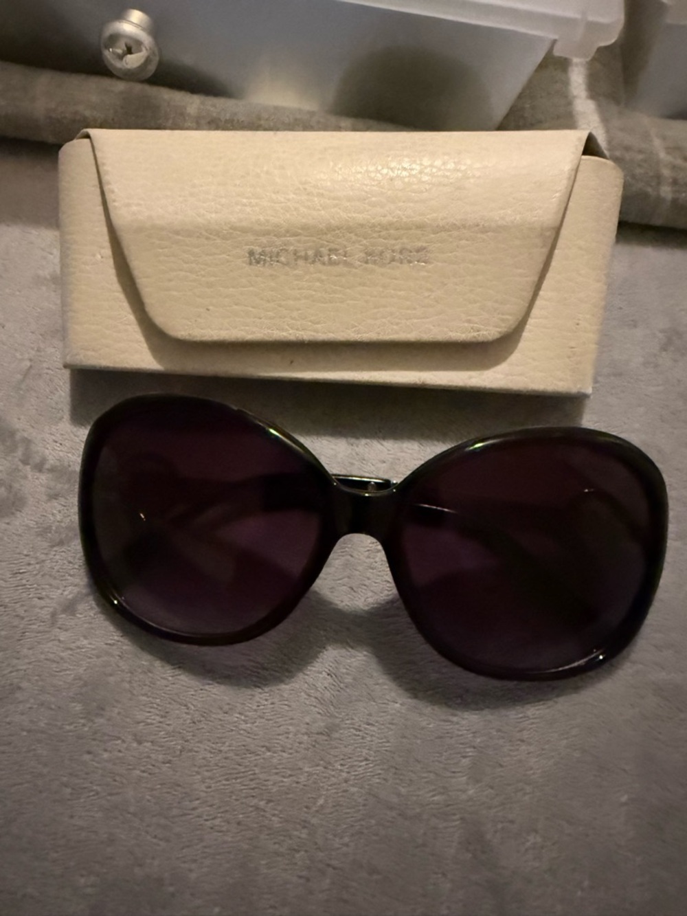 Michael Kors Women's Black Frame Sunglasses with Purple Lenses - Picture 4 of 5